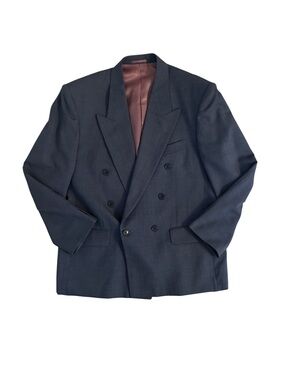 Hunt Club Vintage Double-Breasted Men's Grey Blazer